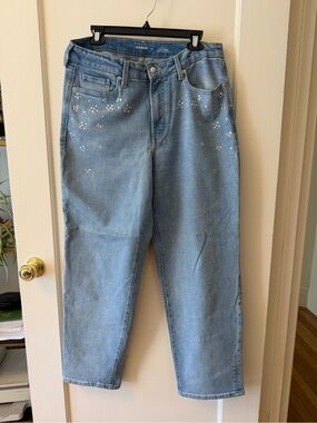 Old Navy Light Blue Jeans with Silver Embellishments